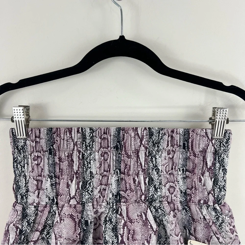Free People Movement The Way Home High Rise Athletic Shorts Anaconda Print NWT - Picture 4 of 14
